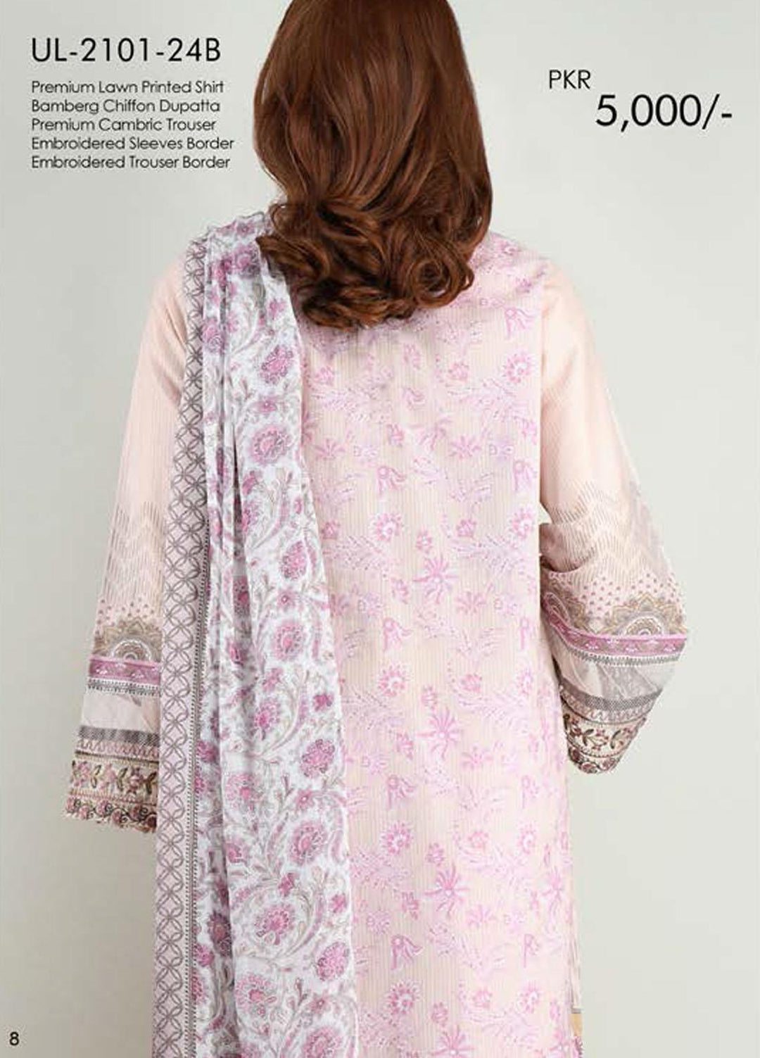 Saya Embroidered Lawn Suits Unstitched 3 Piece SY21SS CASHMERE (UB-2101-24B) - Spring / Summer Collection
