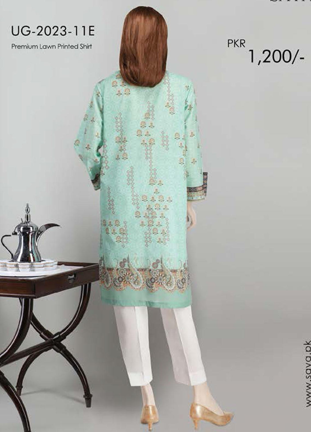 Saya Printed Lawn  Unstitched Kurties SY21SS RHYTHM (UG-2023-11E) - Spring / Summer Collection