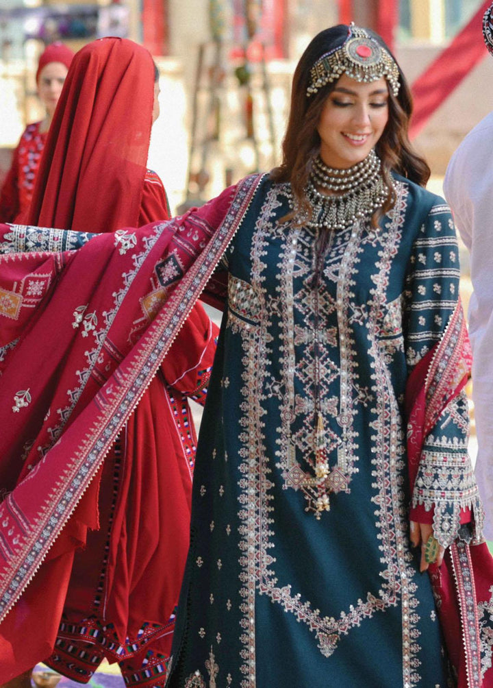 Sayonee by Qalamkar Embroidered  Suits Unstitched 3 Piece QLM22SL K-01 Gulnaaz - Luxury Collection