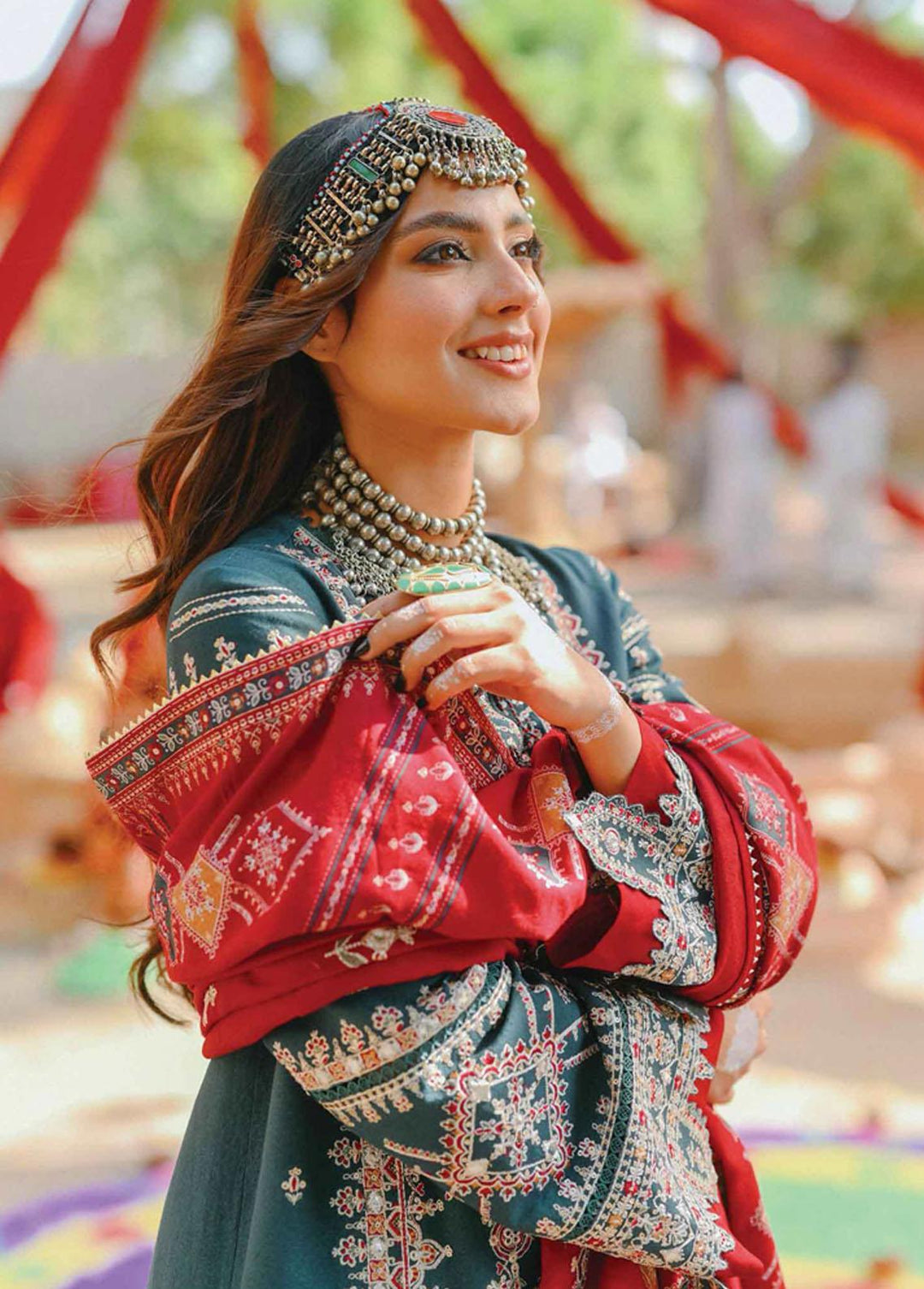 Sayonee by Qalamkar Embroidered  Suits Unstitched 3 Piece QLM22SL K-01 Gulnaaz - Luxury Collection