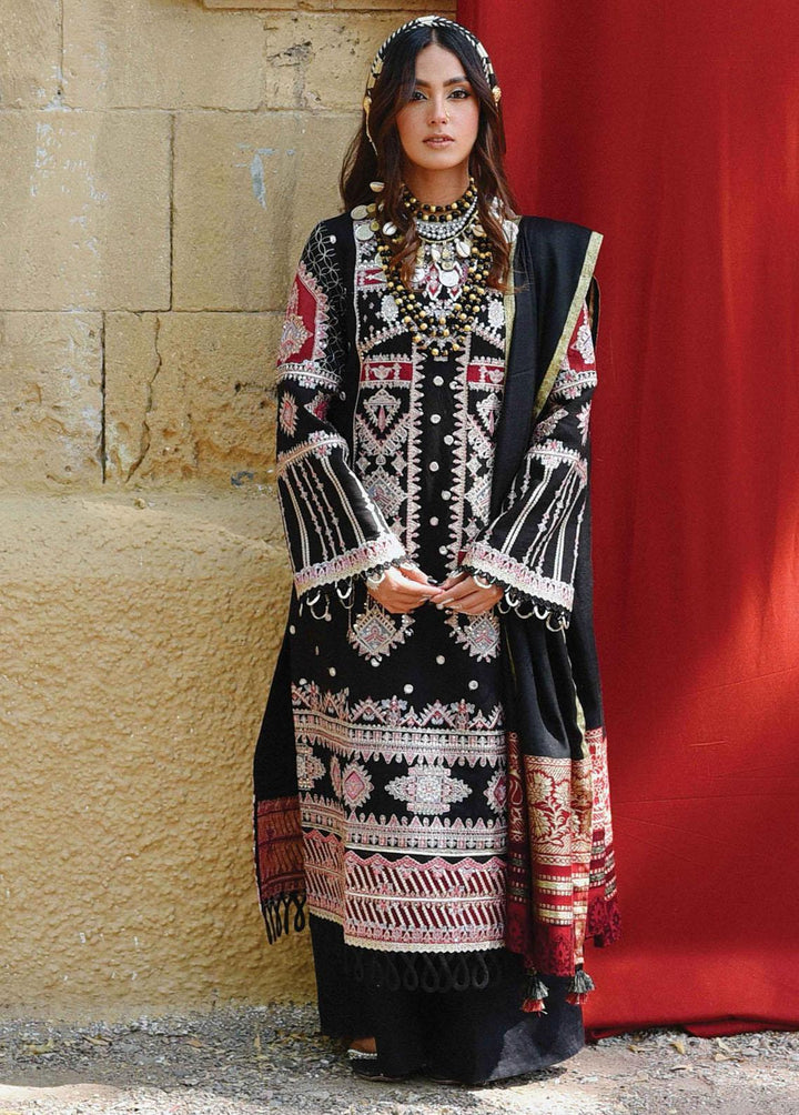 Sayonee by Qalamkar Embroidered  Suits Unstitched 3 Piece QLM22SL K-02 Haram - Luxury Collection