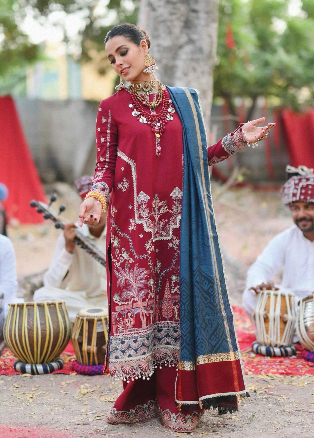 Sayonee by Qalamkar Embroidered  Suits Unstitched 3 Piece QLM22SL K-03 Kashaf - Luxury Collection