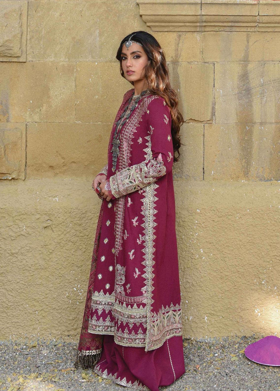 Sayonee by Qalamkar Embroidered  Suits Unstitched 3 Piece QLM22SL K-04 Samreen - Luxury Collection