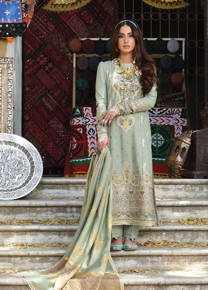 Sayonee by Qalamkar Embroidered  Suits Unstitched 3 Piece QLM22SL K-06 Fariha - Luxury Collection
