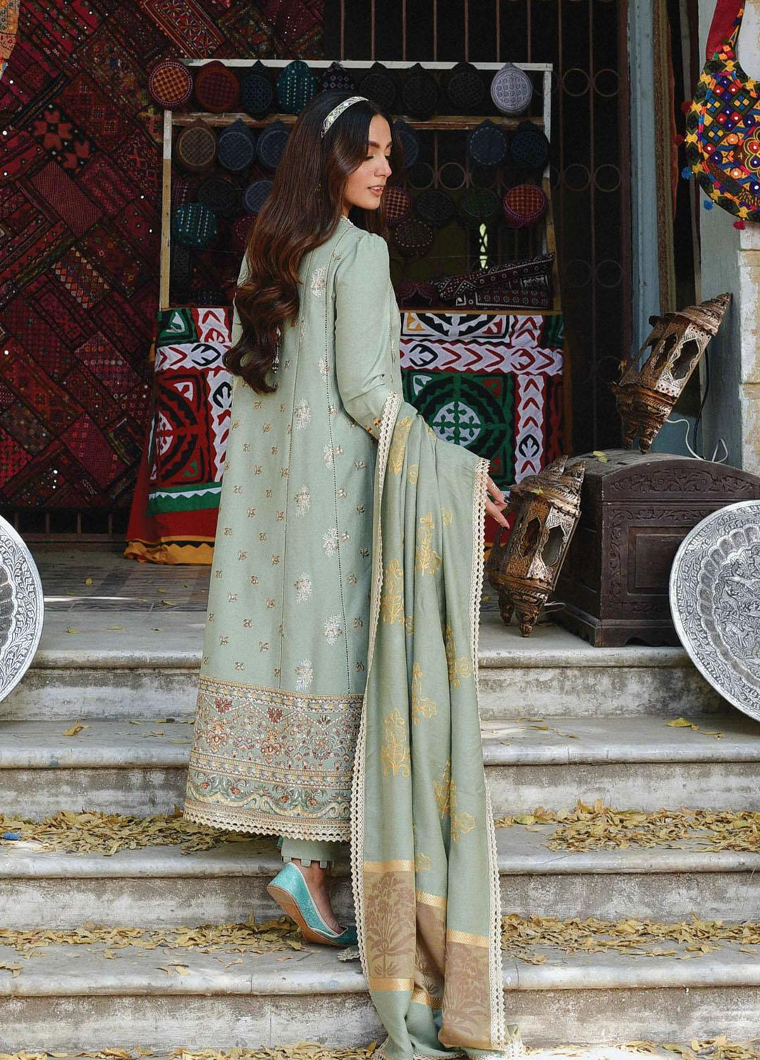 Sayonee by Qalamkar Embroidered  Suits Unstitched 3 Piece QLM22SL K-06 Fariha - Luxury Collection