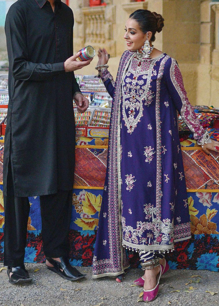 Sayonee by Qalamkar Embroidered  Suits Unstitched 3 Piece QLM22SL K-08 Jiya - Luxury Collection