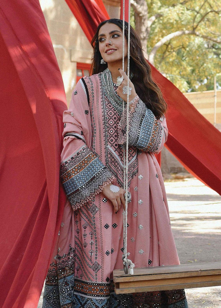 Sayonee by Qalamkar Embroidered  Suits Unstitched 3 Piece QLM22SL K-09 Syra - Luxury Collection