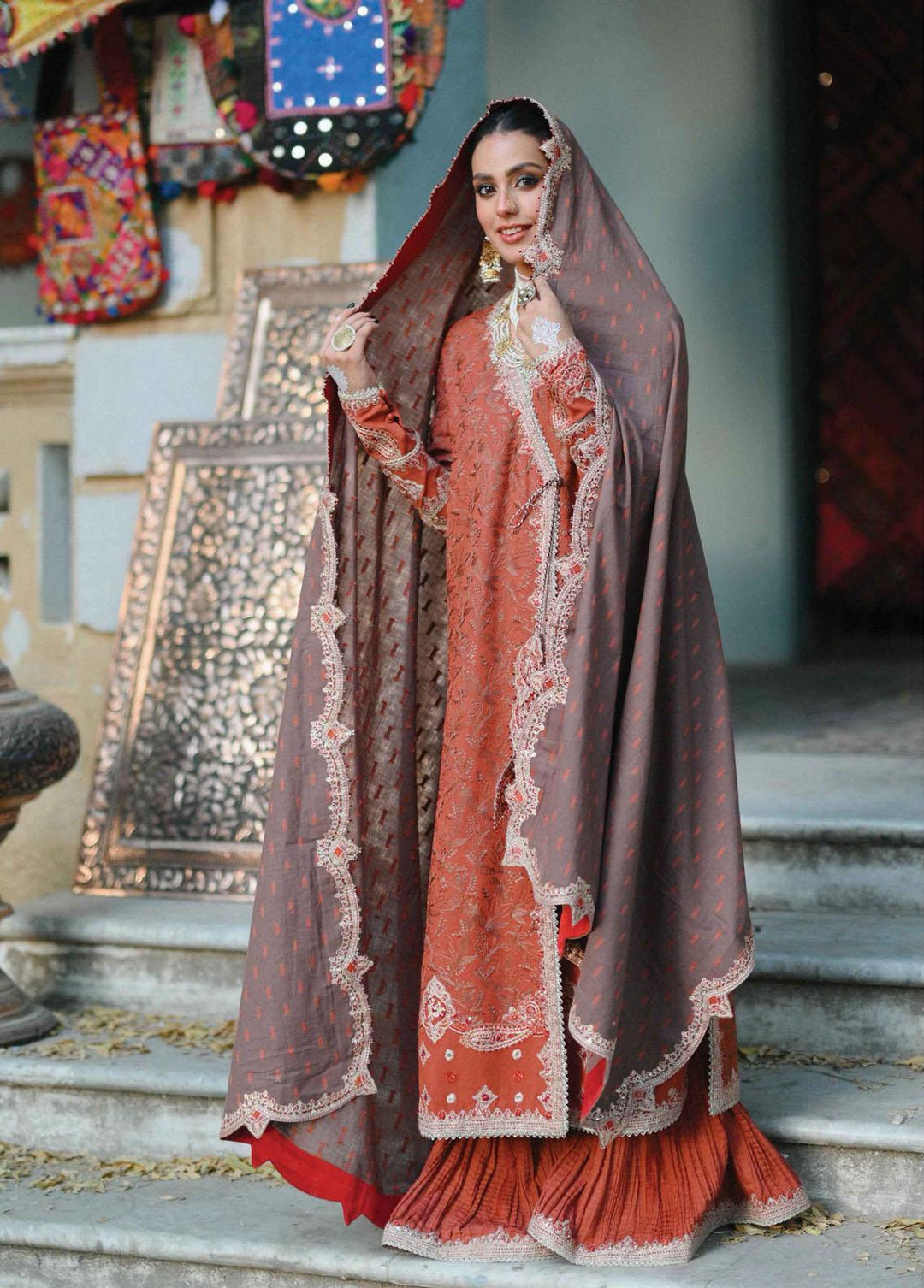 Sayonee by Qalamkar Embroidered  Suits Unstitched 3 Piece QLM22SL K-10 Armeena - Luxury Collection