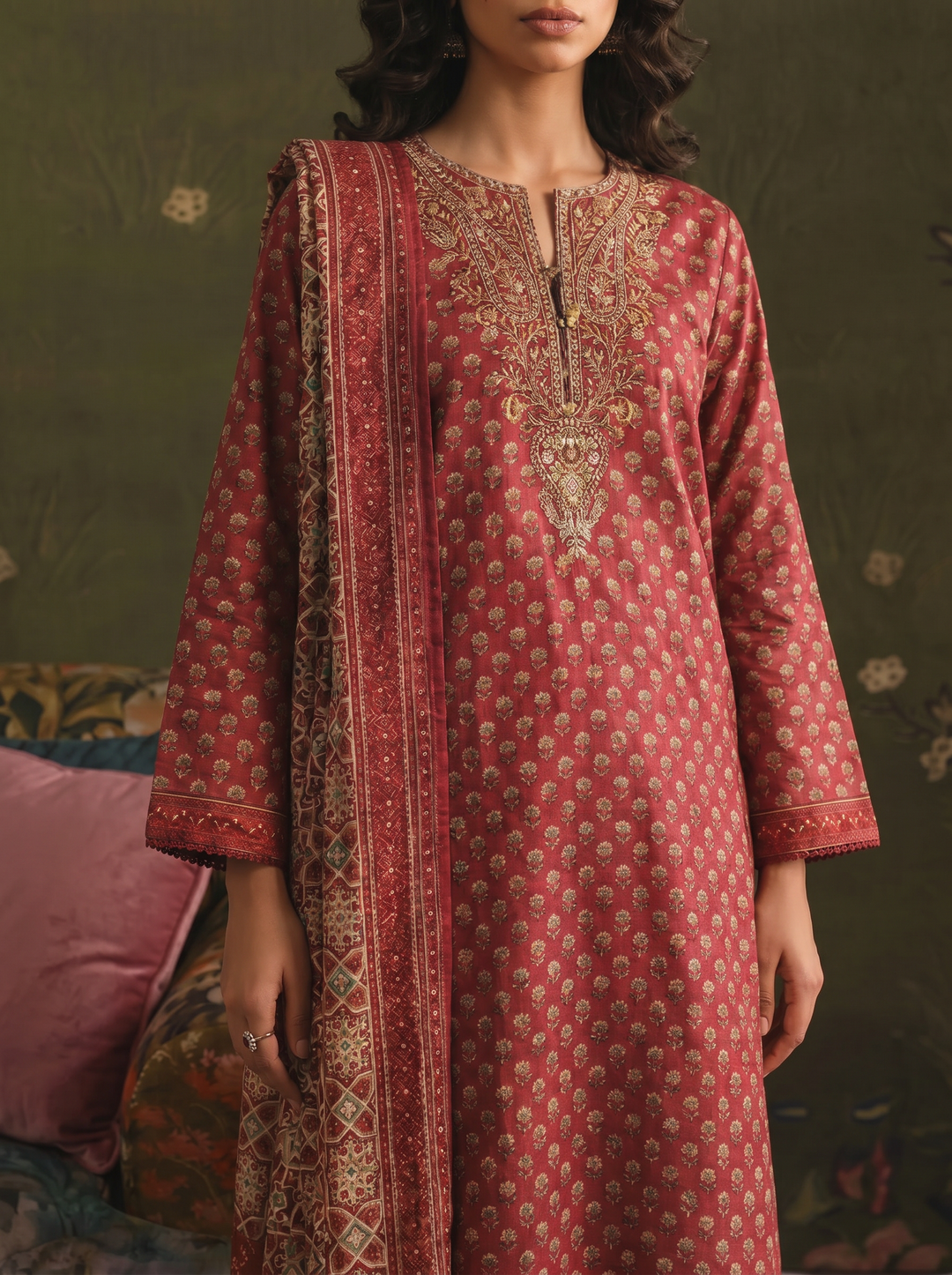 Daily Wear by HZ Textiles Unstitched Embroidered Lawn 3 Piece Suit PDW - 3317 Casual Collection