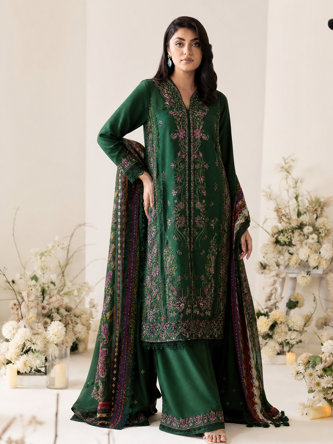 Ariya by Kanwal Malik Unstitched Embroidered Luxury Lawn 3 Piece Suit KM26UA D-8 SERENA - Summer Collection