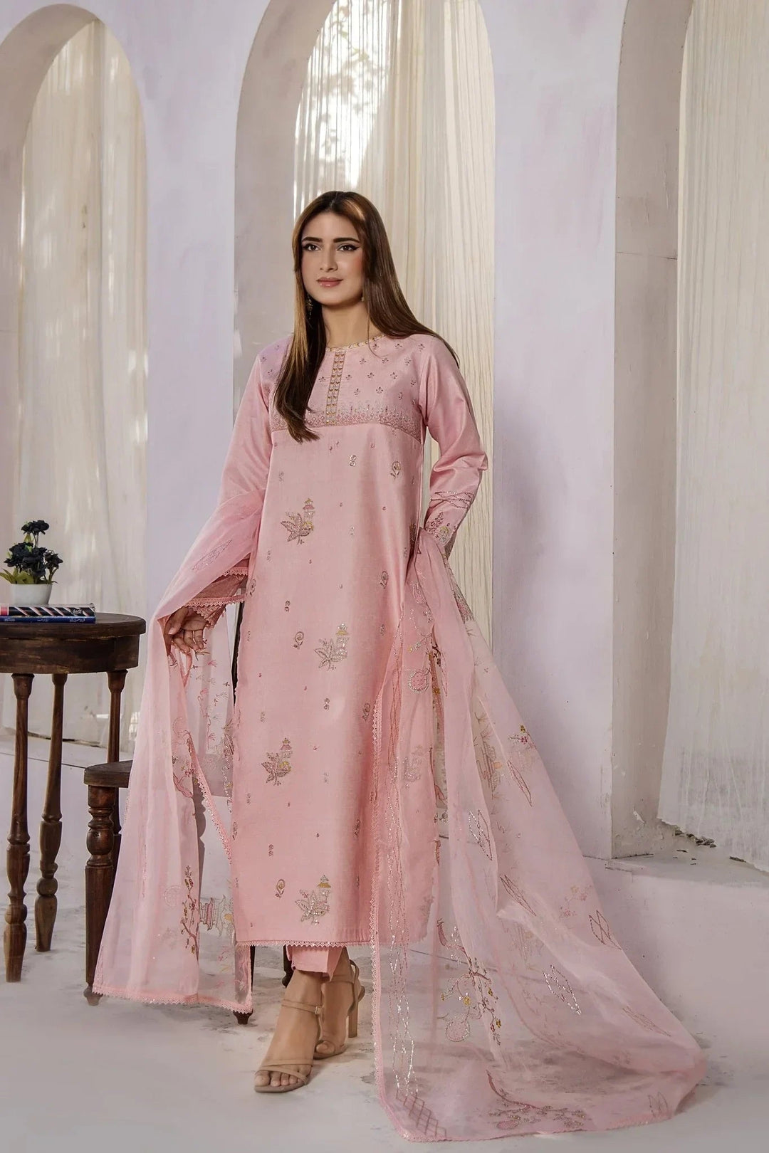 Sohani Rajwani By HM RTW Embroidered Lawn 3 Piece Suit Sea Pearl Festive Collection