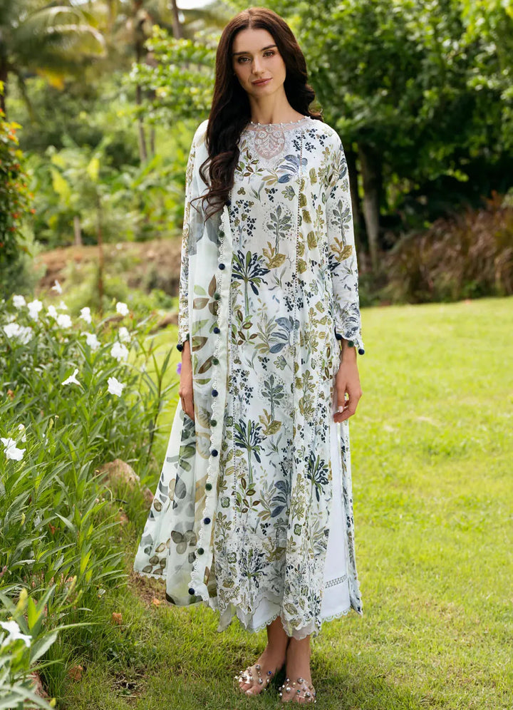 Secret Garden by Izel Embroidered Lawn Suit Unstitched 3 Piece IZL23SG Crys - Summer Collection