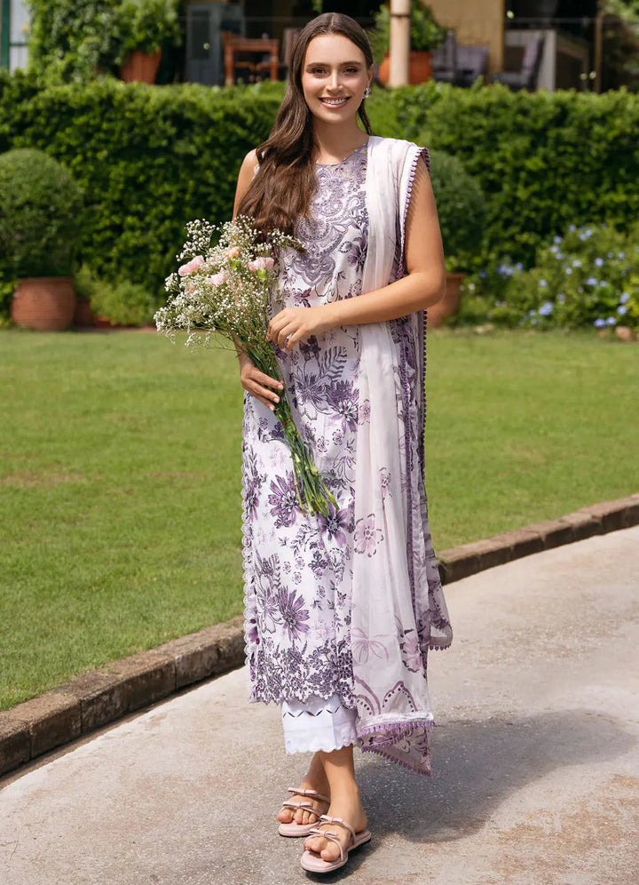 Secret Garden by Izel Embroidered Lawn Suit Unstitched 3 Piece IZL23SG Gardenia - Summer Collection