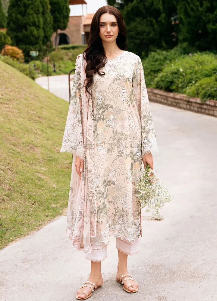 Secret Garden by Izel Embroidered Lawn Suit Unstitched 3 Piece IZL23SG Lotus - Summer Collection