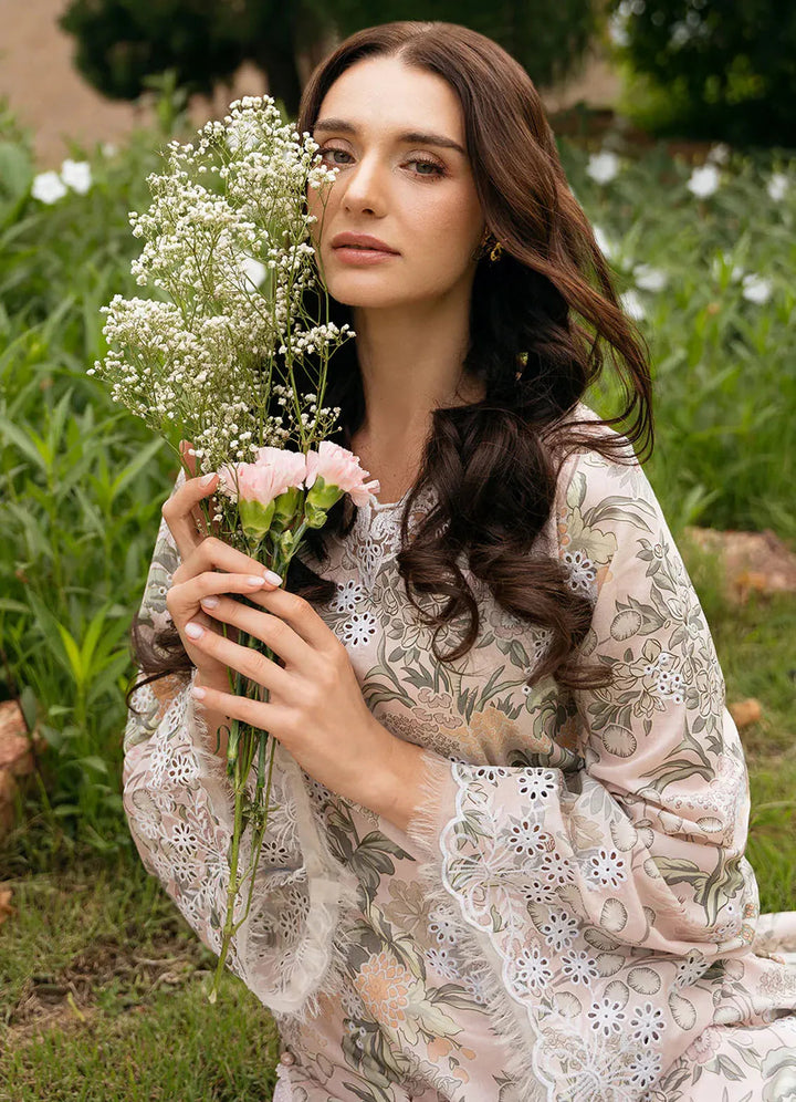 Secret Garden by Izel Embroidered Lawn Suit Unstitched 3 Piece IZL23SG Lotus - Summer Collection