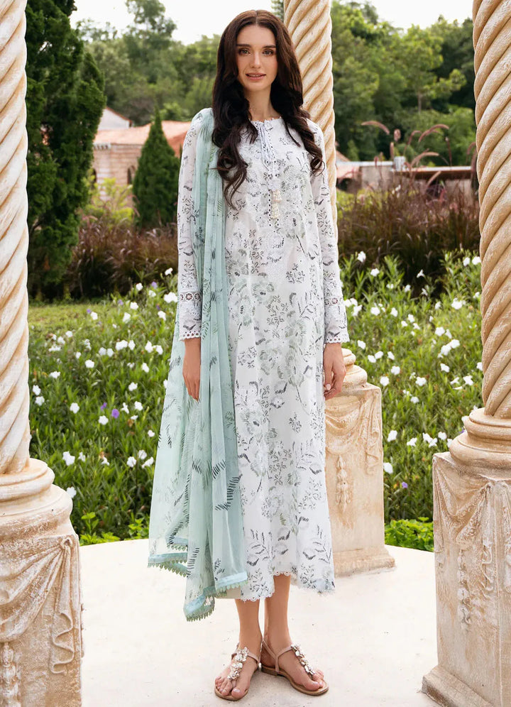 Secret Garden by Izel Embroidered Lawn Suit Unstitched 3 Piece IZL23SG Scarlet - Summer Collection