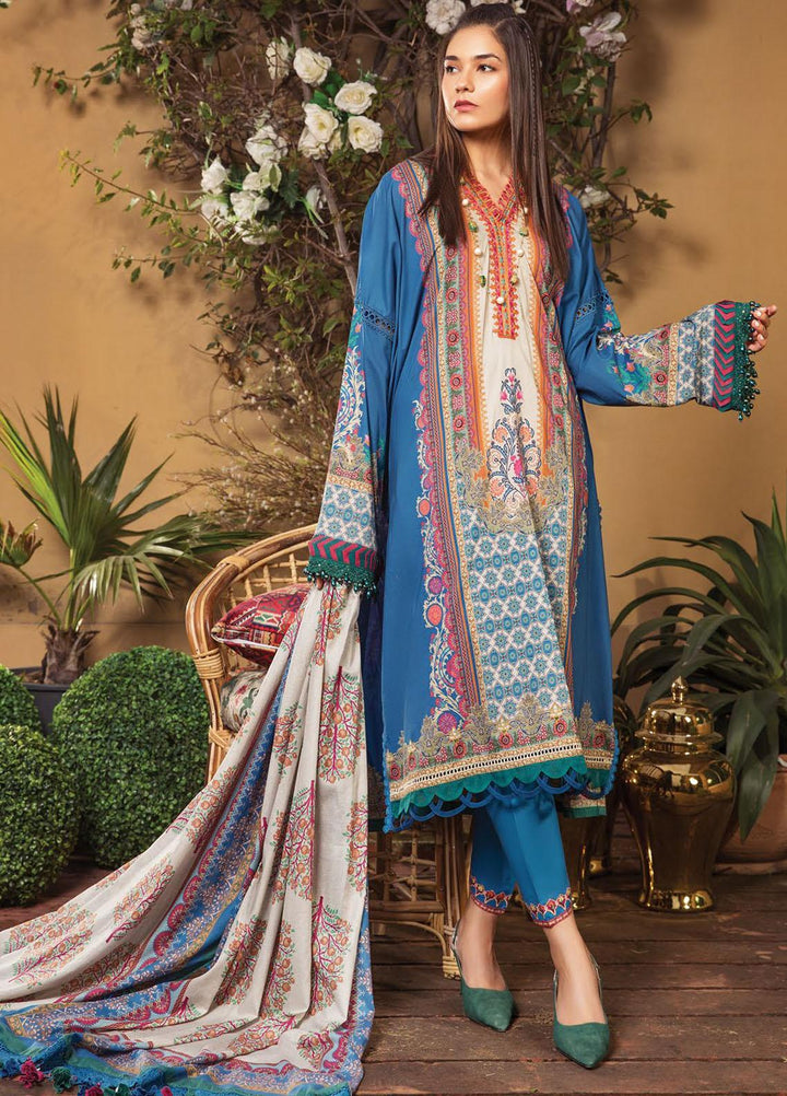 Secret Garden By Maria B Printed Lawn Suits Unstitched 3 Piece MB22SG MPT-1302-B - Spring / Summer Collection