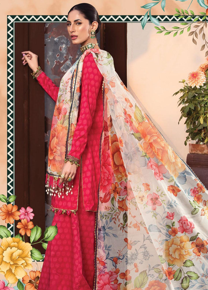 Secret Garden By Maria B Printed Lawn Suits Unstitched 3 Piece MB22SG MPT-1304-A - Spring / Summer Collection