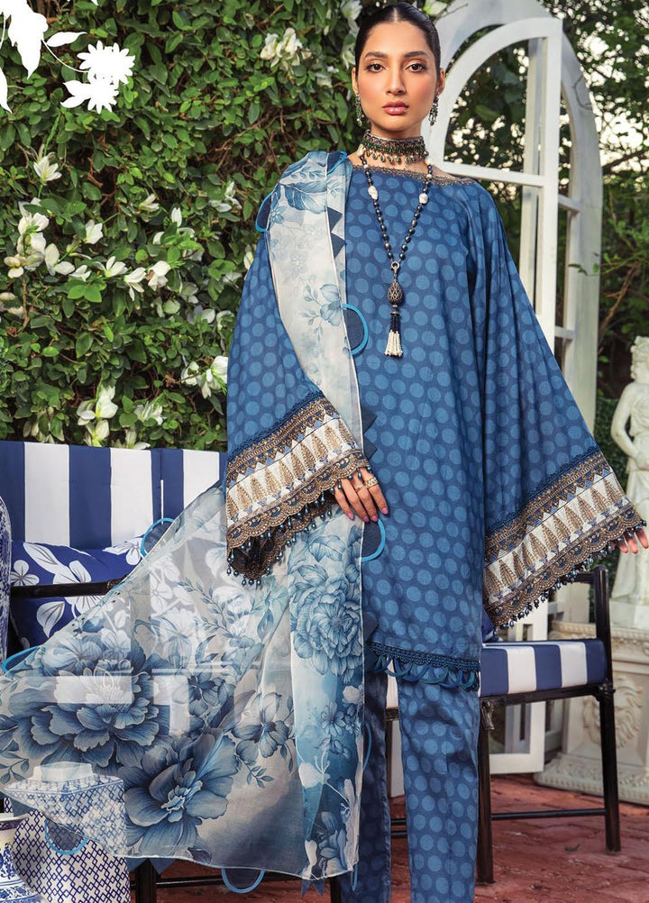 Secret Garden By Maria B Printed Lawn Suits Unstitched 3 Piece MB22SG MPT-1304-B - Spring / Summer Collection