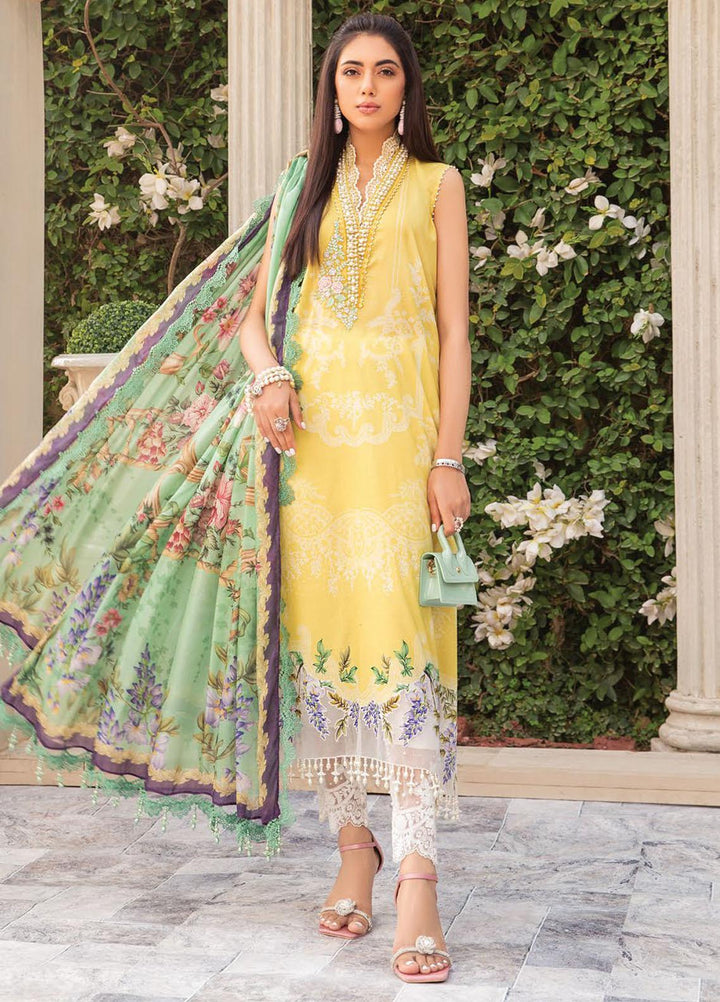Secret Garden By Maria B Printed Lawn Suits Unstitched 3 Piece MB22SG MPT-1305-A - Spring / Summer Collection