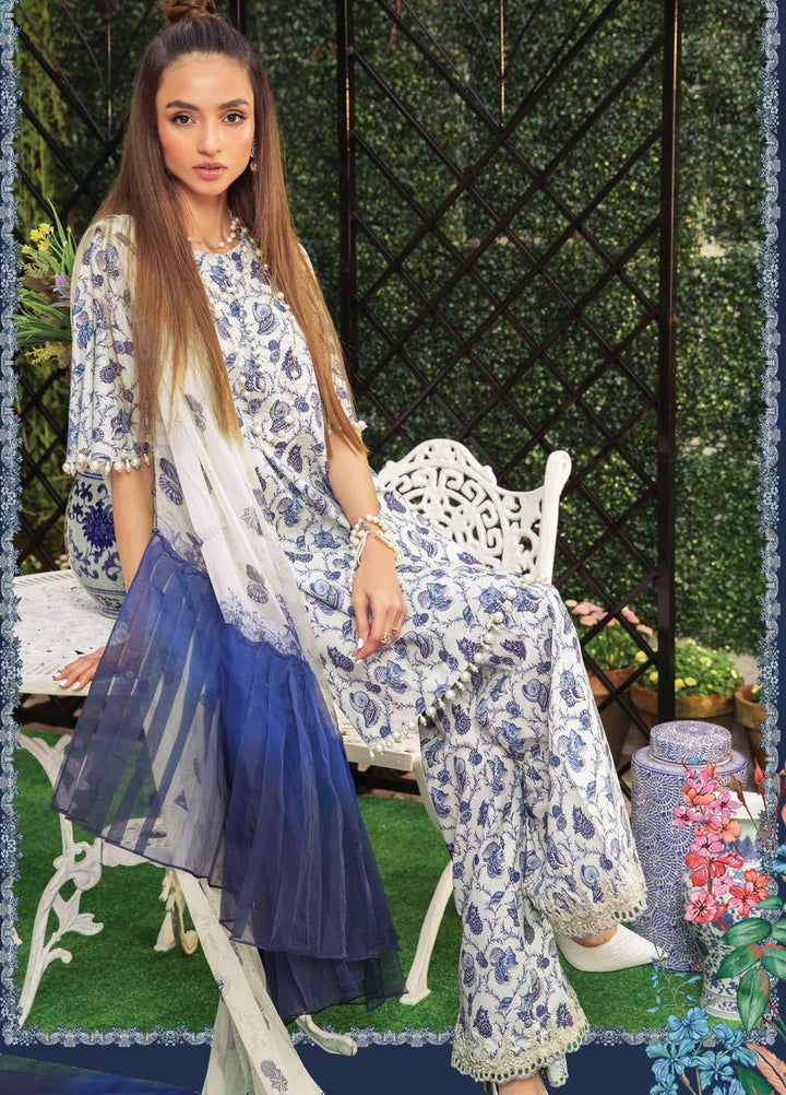 Secret Garden By Maria B Printed Lawn Suits Unstitched 3 Piece MB22SG MPT-1306-A - Spring / Summer Collection
