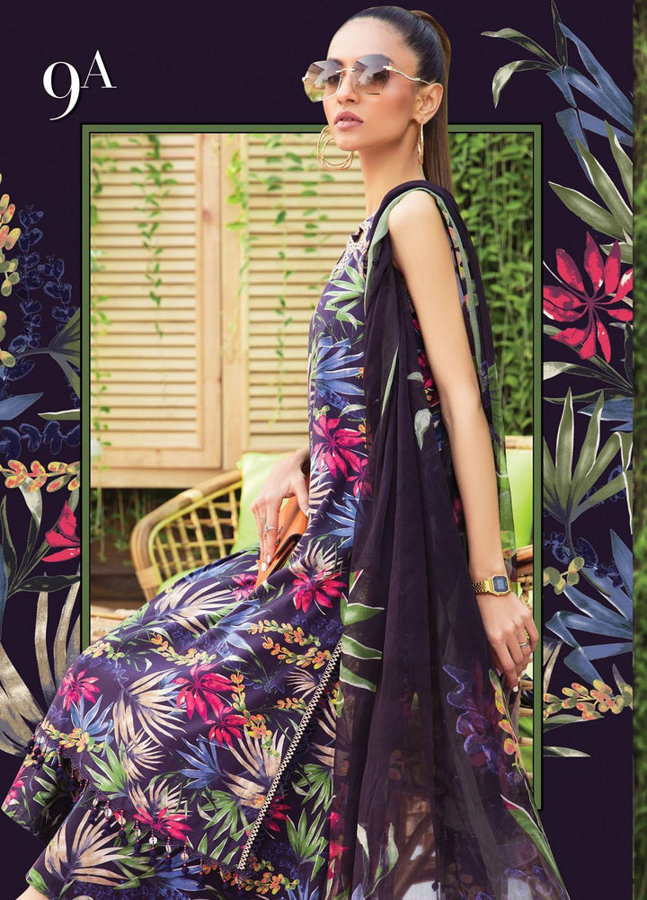 Secret Garden By Maria B Printed Lawn Suits Unstitched 3 Piece MB22SG MPT-1309-B - Spring / Summer Collection