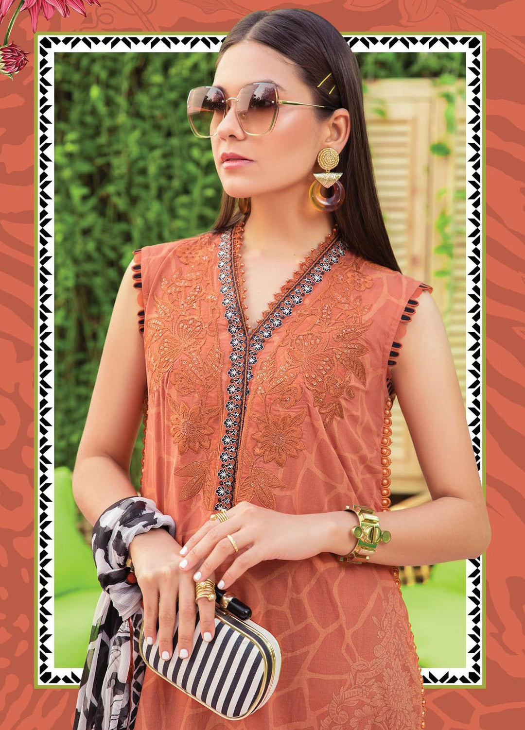 Secret Garden By Maria B Printed Lawn Suits Unstitched 3 Piece MB22SG MPT-1310-B - Spring / Summer Collection