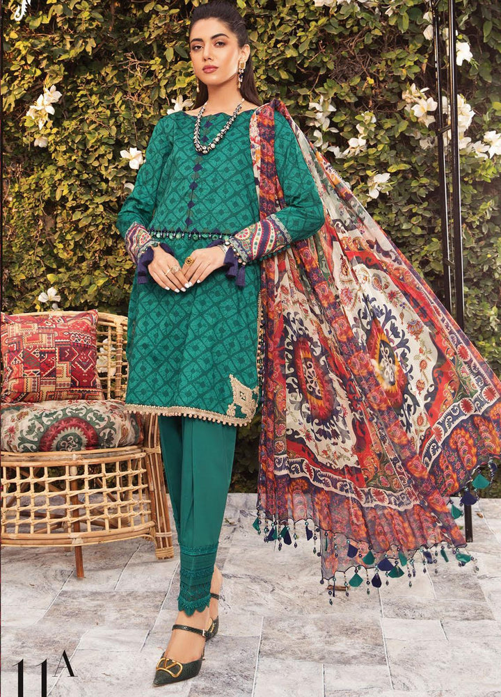 Secret Garden By Maria B Printed Lawn Suits Unstitched 3 Piece MB22SG MPT-1311-A - Spring / Summer Collection