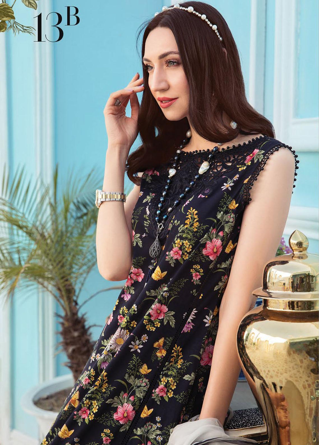 Secret Garden By Maria B Printed Lawn Suits Unstitched 3 Piece MB22SG MPT-1313-B - Spring / Summer Collection