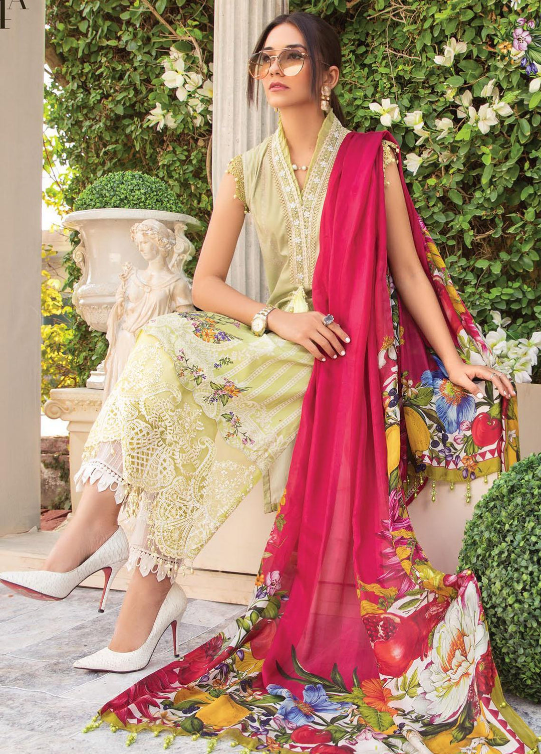Secret Garden By Maria B Printed Lawn Suits Unstitched 3 Piece MB22SG MPT-1314-A - Spring / Summer Collection