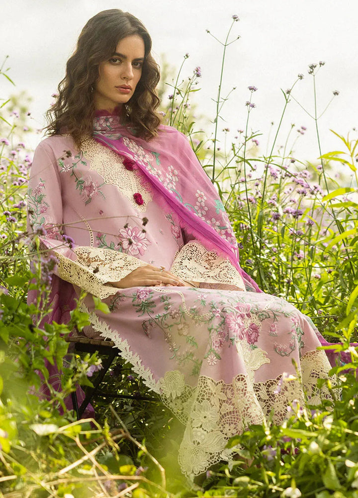 Secret Garden by Mushq Embroidered Lawn Suit Unstitched 3 Piece MQ25SG D-01 A Lavendar Whispers - Summer Collection