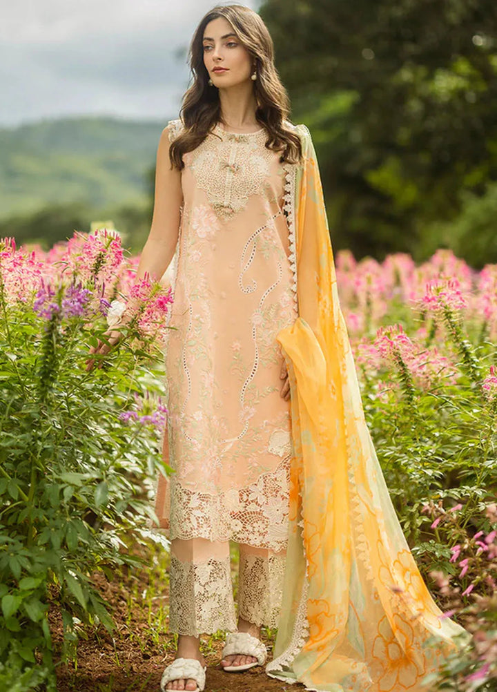 Secret Garden by Mushq Embroidered Lawn Suit Unstitched 3 Piece MQ25SG D-01 B Moonlit Petals - Summer Collection