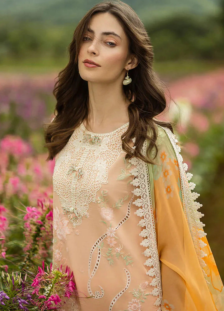 Secret Garden by Mushq Embroidered Lawn Suit Unstitched 3 Piece MQ25SG D-01 B Moonlit Petals - Summer Collection