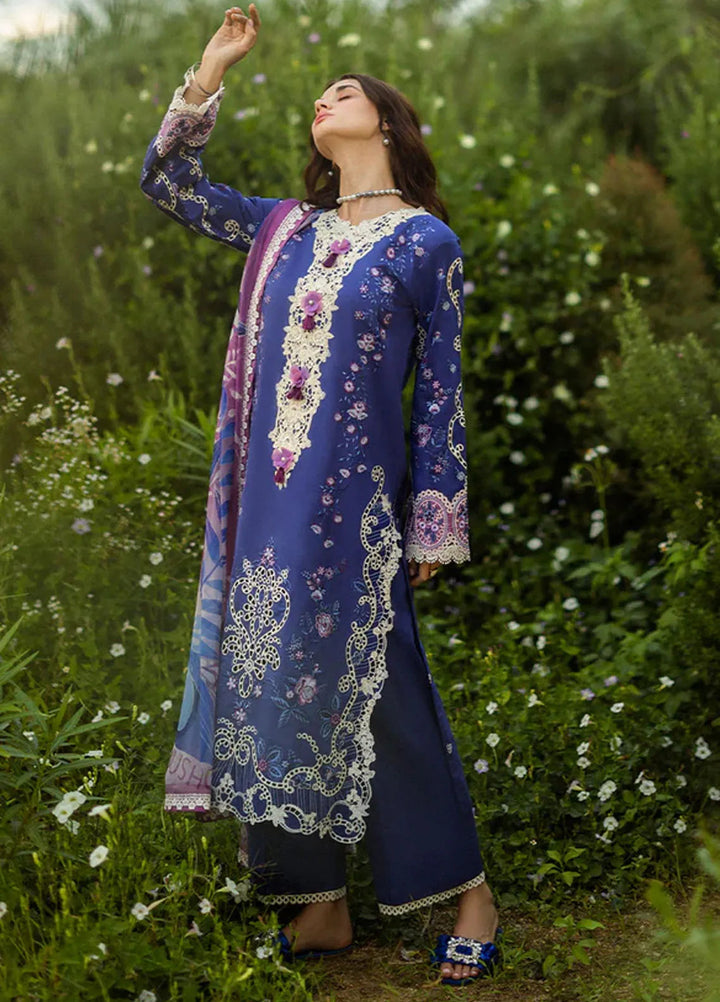 Secret Garden by Mushq Embroidered Lawn Suit Unstitched 3 Piece MQ25SG D-02 A Dreamisy Daisy - Summer Collection
