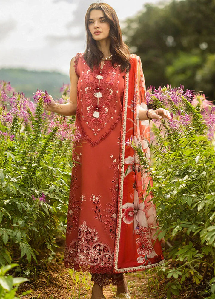 Secret Garden by Mushq Embroidered Lawn Suit Unstitched 3 Piece MQ25SG D-03 B Dewdrop Garden - Summer Collection