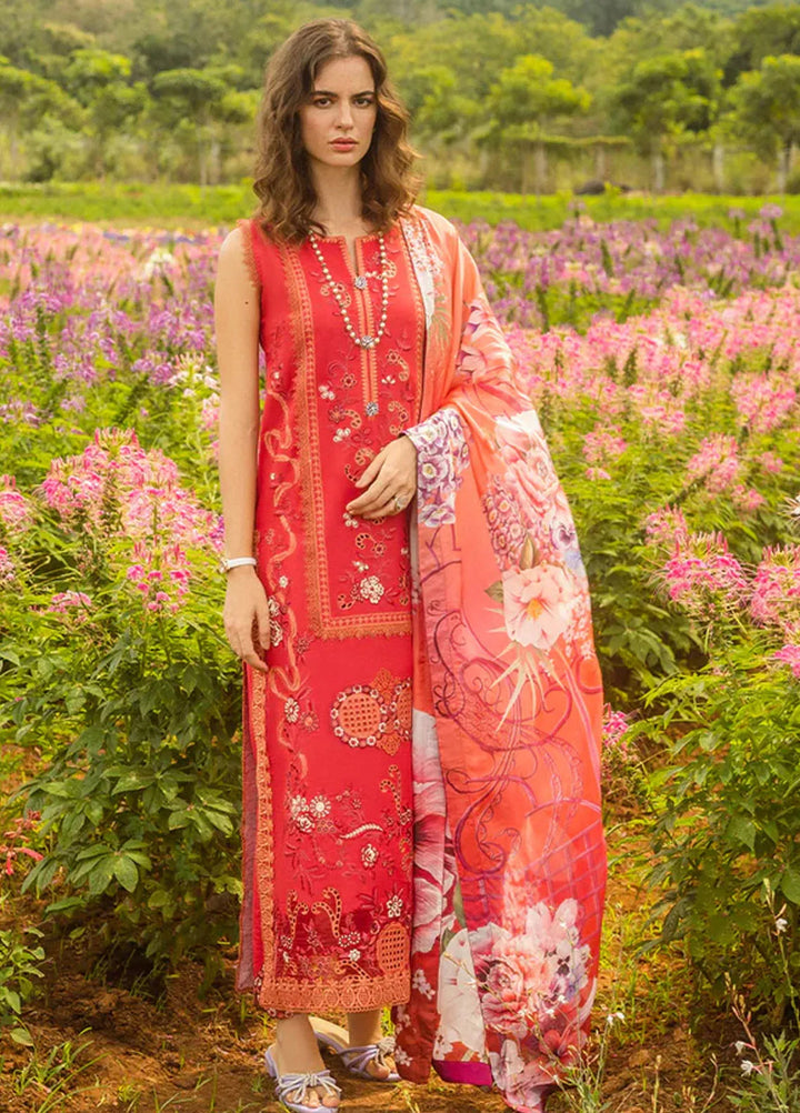 Secret Garden by Mushq Embroidered Lawn Suit Unstitched 3 Piece MQ25SG D-04 B Wanderlust Blooms - Summer Collection
