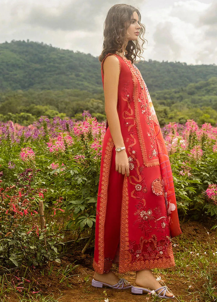 Secret Garden by Mushq Embroidered Lawn Suit Unstitched 3 Piece MQ25SG D-04 B Wanderlust Blooms - Summer Collection