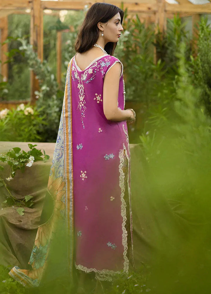 Secret Garden by Mushq Embroidered Lawn Suit Unstitched 3 Piece MQ25SG D-05 A Mystic Rose - Summer Collection