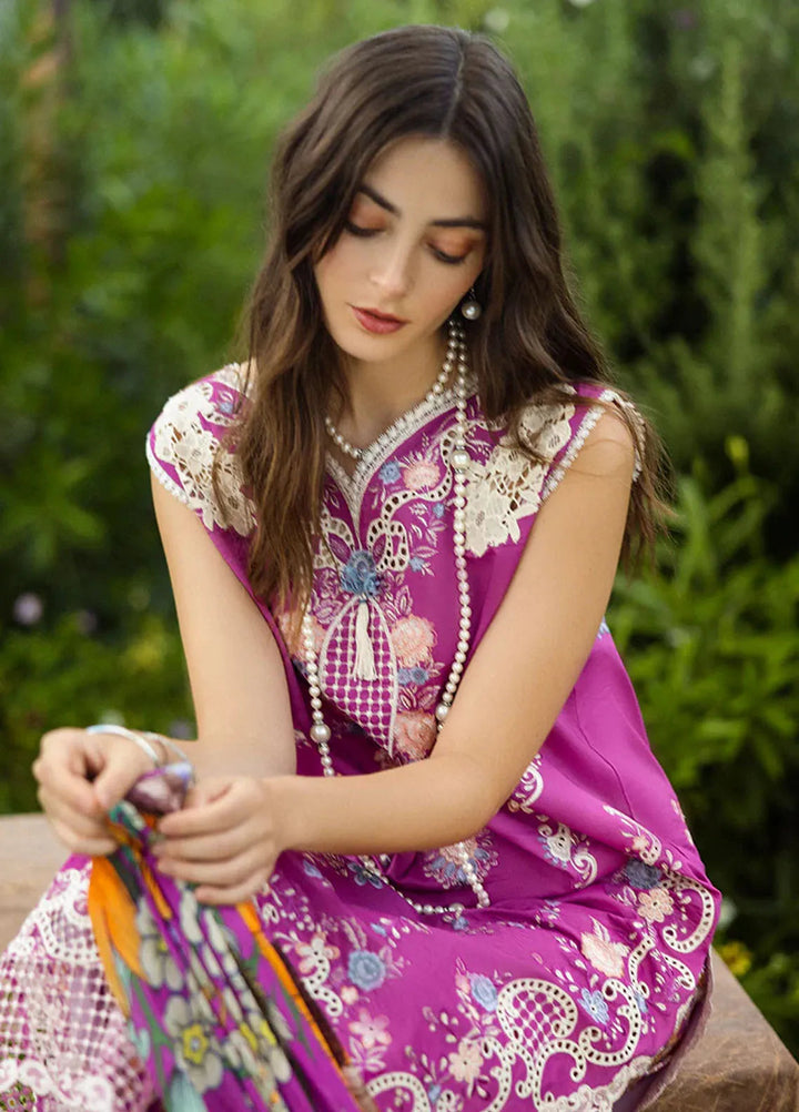 Secret Garden by Mushq Embroidered Lawn Suit Unstitched 3 Piece MQ25SG D-05 A Mystic Rose - Summer Collection
