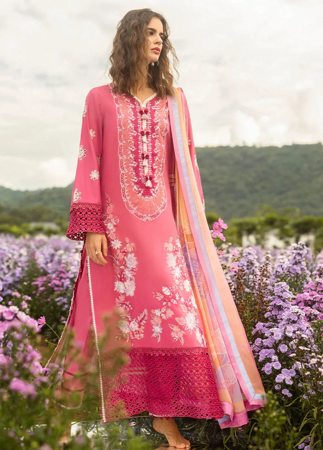 Secret Garden by Mushq Embroidered Lawn Suit Unstitched 3 Piece MQ25SG D-08 A Garden Of Dreams - Summer Collection