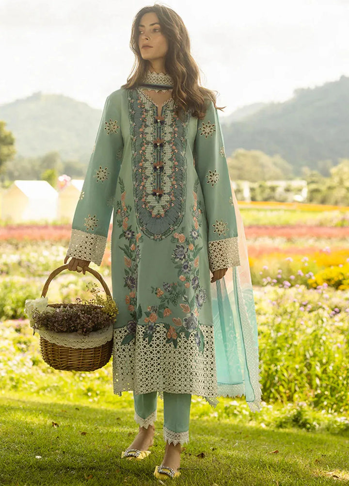 Secret Garden by Mushq Embroidered Lawn Suit Unstitched 3 Piece MQ25SG D-08 B Whimsical Wisteria - Summer Collection