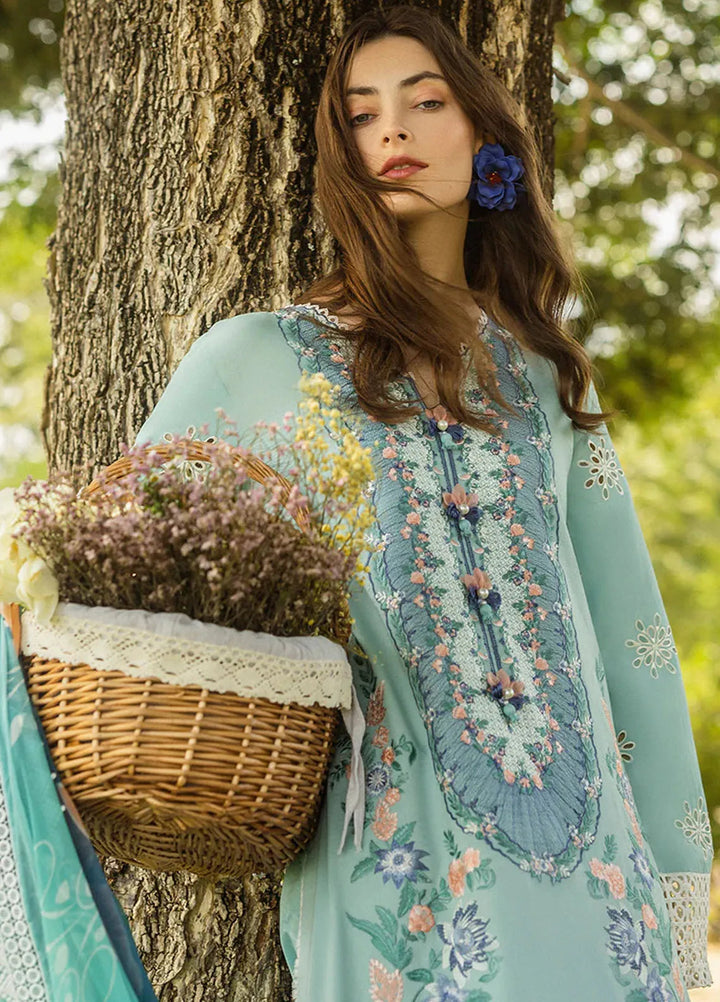 Secret Garden by Mushq Embroidered Lawn Suit Unstitched 3 Piece MQ25SG D-08 B Whimsical Wisteria - Summer Collection