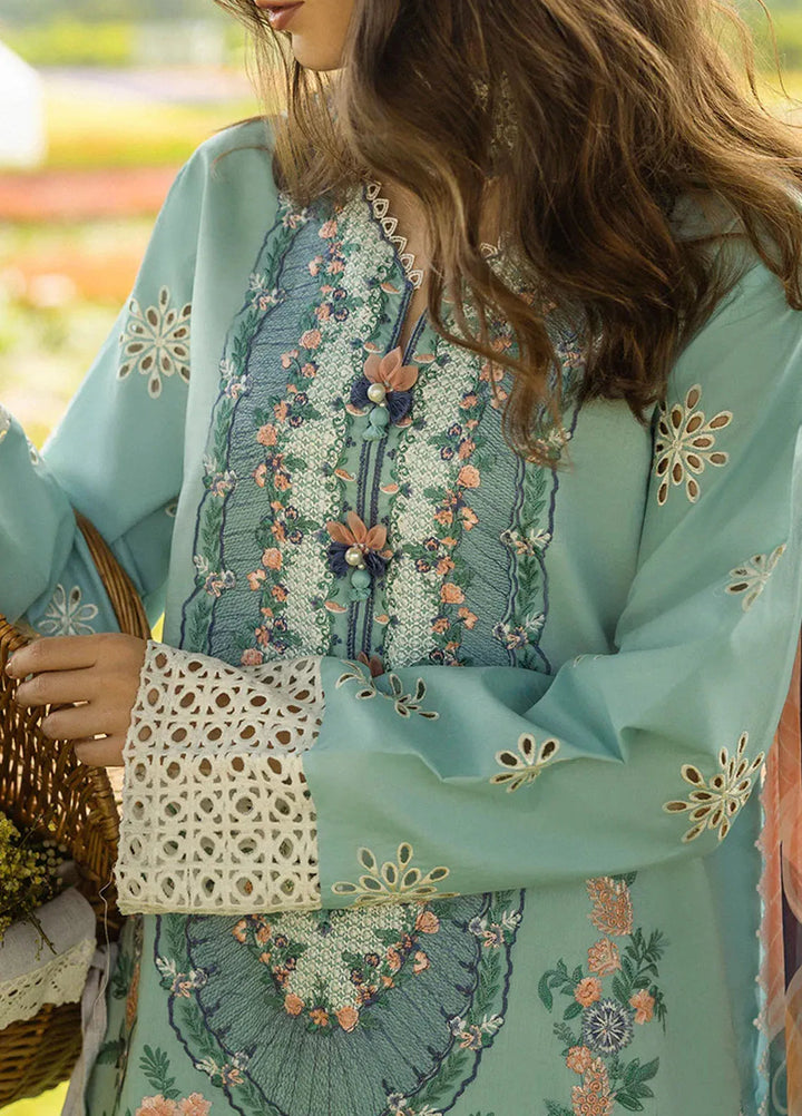 Secret Garden by Mushq Embroidered Lawn Suit Unstitched 3 Piece MQ25SG D-08 B Whimsical Wisteria - Summer Collection