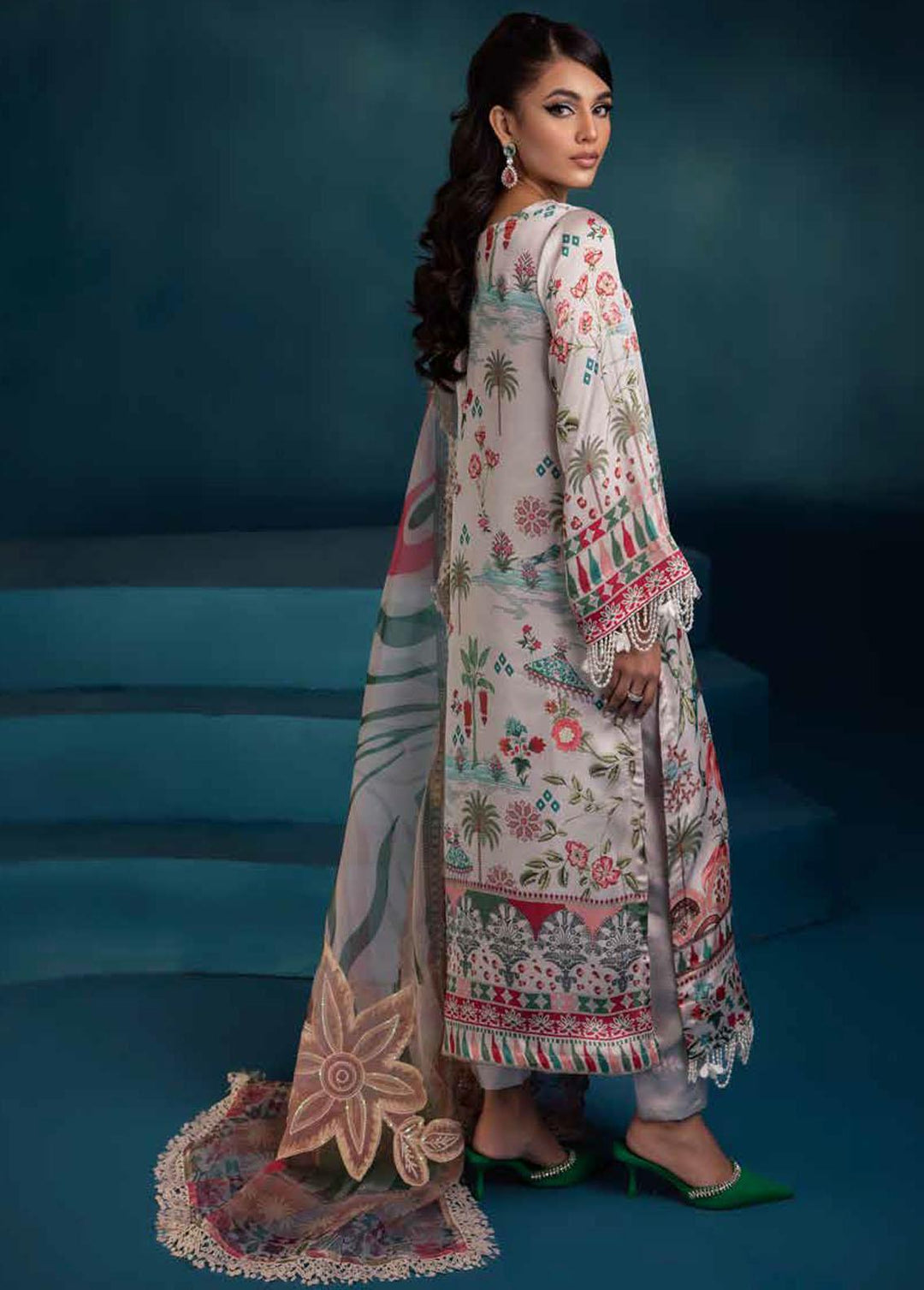 Secretoria By Nureh Embroidered Silk Suits Unstitched 3 Piece NU24SS S-08 Jane - Festive Collection