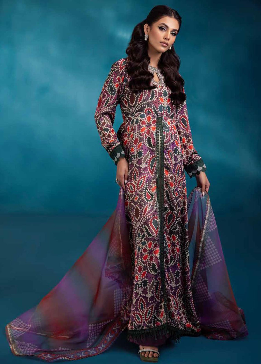 Secretoria By Nureh Embroidered Silk Suits Unstitched 3 Piece NU24SS S-09 Molly - Festive Collection