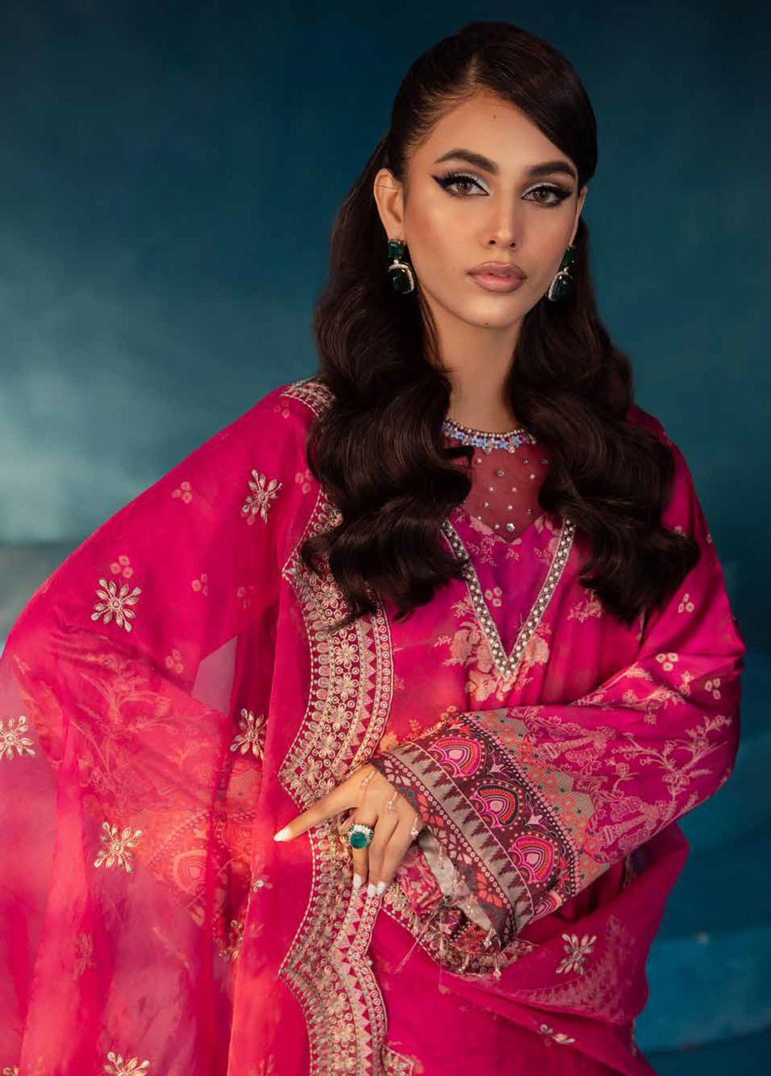 Secretoria By Nureh Embroidered Silk Suits Unstitched 3 Piece NU24SS S-10 Penelope - Festive Collection