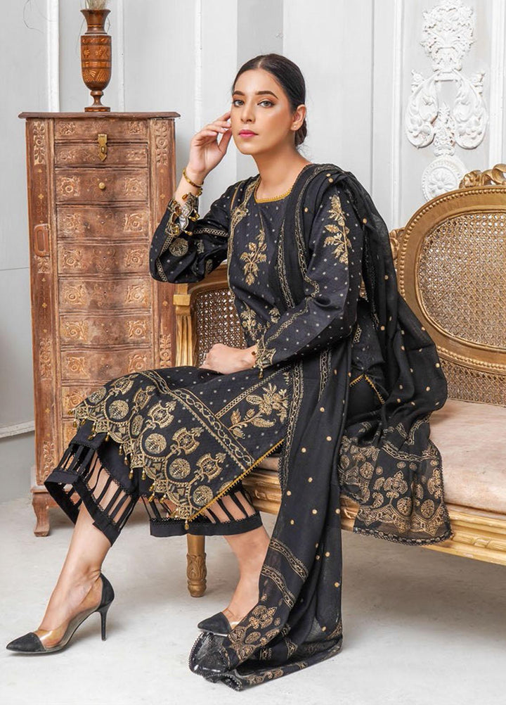 Sehar by Humdum Embroidered Jacquard Suits Unstitched 3 Piece HD22SR D-03 - Festive Collection