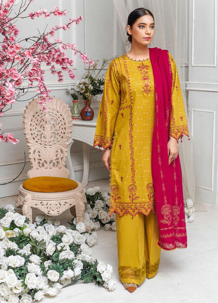 Sehar by Humdum Embroidered Jacquard Suits Unstitched 3 Piece HD22SR D-07 - Festive Collection