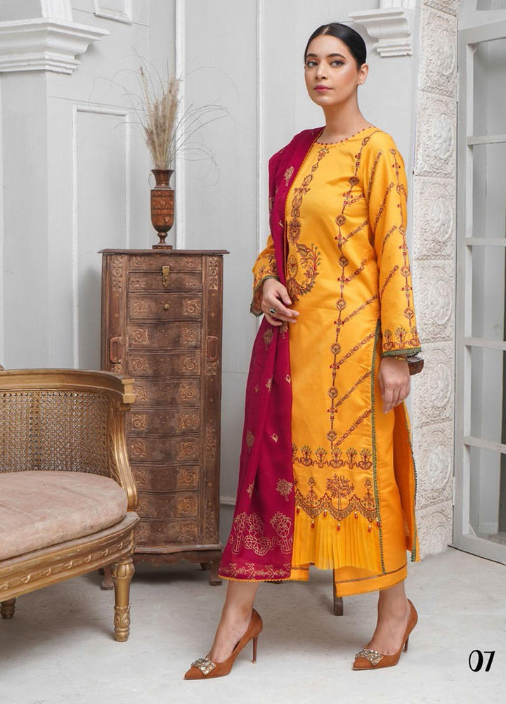 Sehar by Humdum Embroidered Jacquard Suits Unstitched 3 Piece HD22SR D-09 - Festive Collection