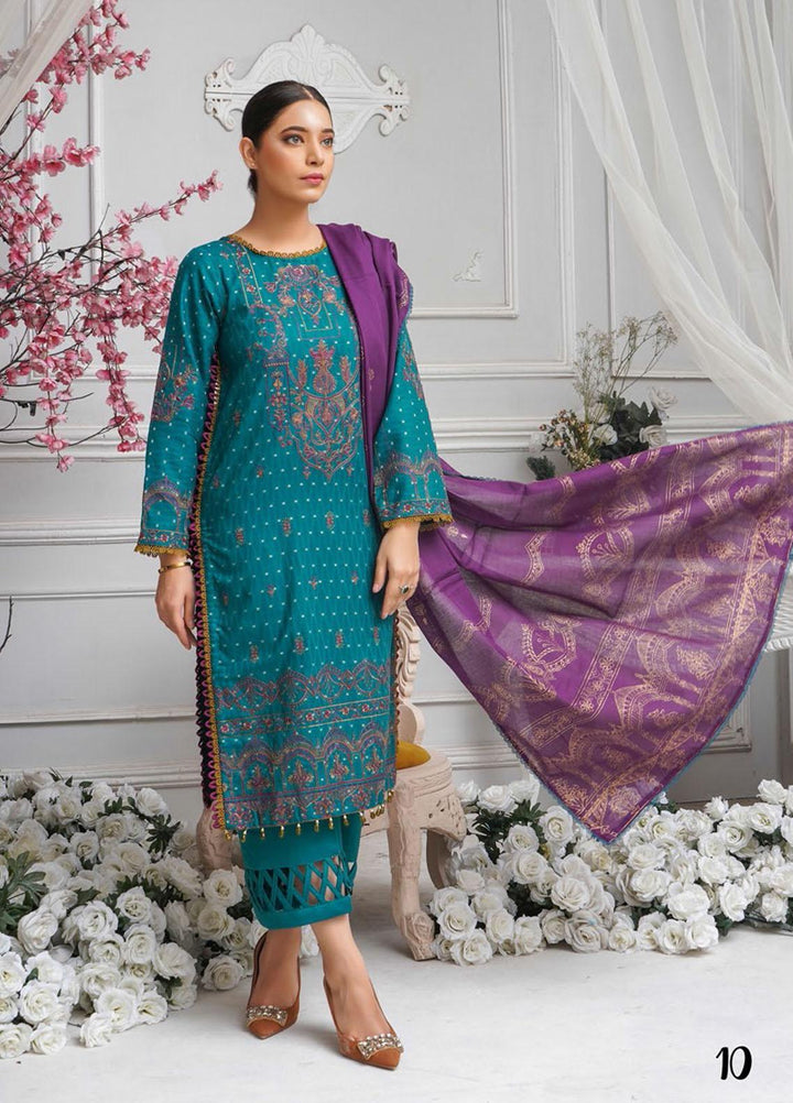 Sehar by Humdum Embroidered Jacquard Suits Unstitched 3 Piece HD22SR D-10 - Festive Collection